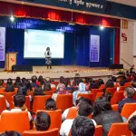Tina Shah delivering a corporate training session on confident communication and public speaking