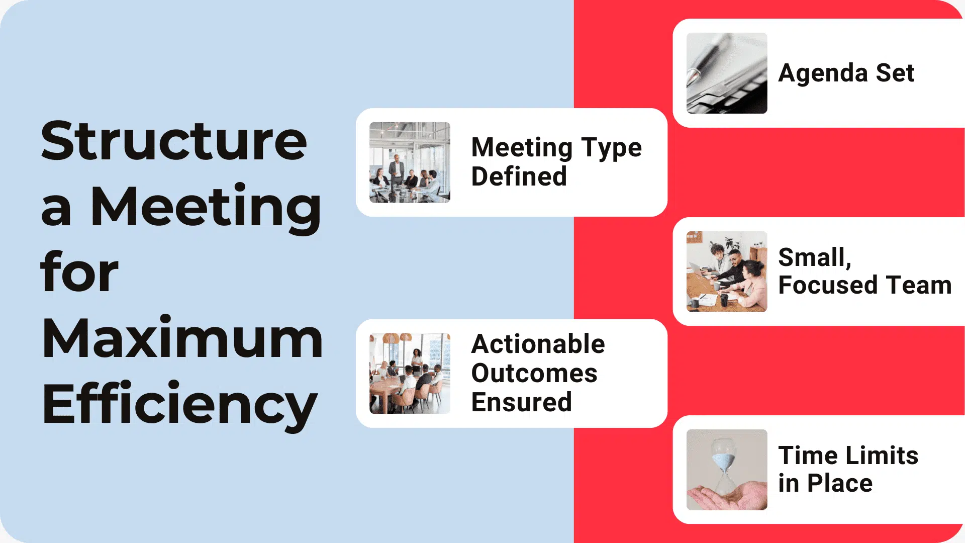 5-step structure to run productive, efficient meetings