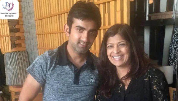 A woman and a man posing together, smiling